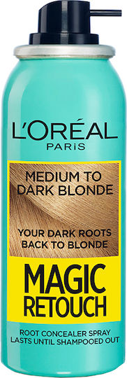 L'Oreal Paris Magic Retouch Vopsea Temporară de Păr Spray Blond Mediu spre Închis 75ml