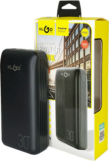 KLGO KP-88 Power Bank 30000mAh με Θύρα USB-A Μαύρο