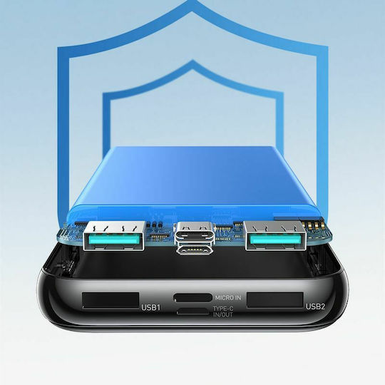 Joyroom JR-QP190 Plus Power Bank 20000mAh 20W with 2 USB-A Ports and USB-C Port Power Delivery Black