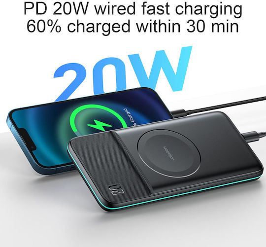 Joyroom Power Bank 10000mAh 15W with USB-A Port and USB-C Port Black