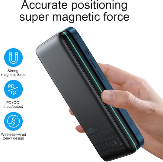 Joyroom Power Bank 10000mAh 15W with USB-A Port and USB-C Port Black