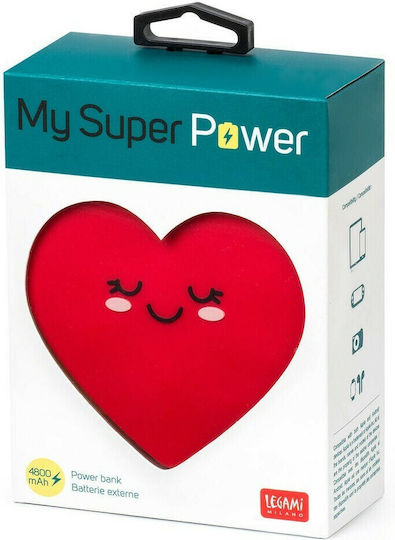 Legami Milano My Super Power 4800mAh με Θύρα USB-A Heart