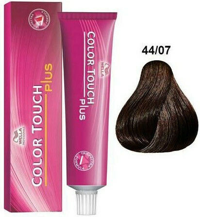 Wella Color Touch Plus Βαφή Μαλλιών 44/07 Καστανό Φυσικό Καφέ 60ml