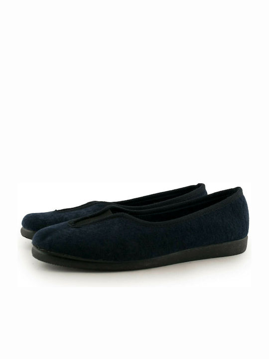 14 BASIL Damen Hausschuhe Winterpantoffeln Blau