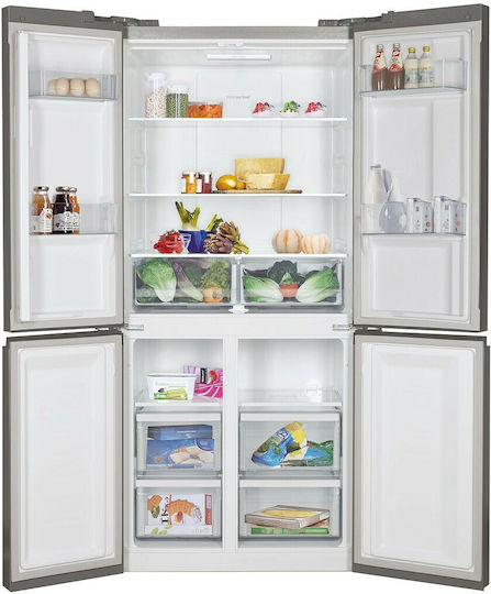 Candy Ψυγείο Ντουλάπα 436lt NoFrost Υ183xΠ83.6xΒ63.6εκ. Inox CSC818FX