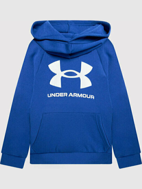 Fleece Kids Sweatshirt with Hood and Pockets Blue Rival