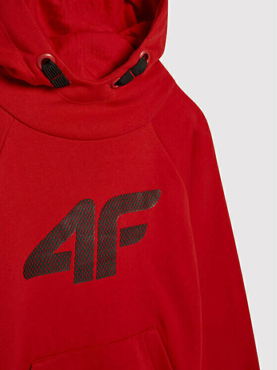 Kids Sweatshirt with Hood and Pockets Red