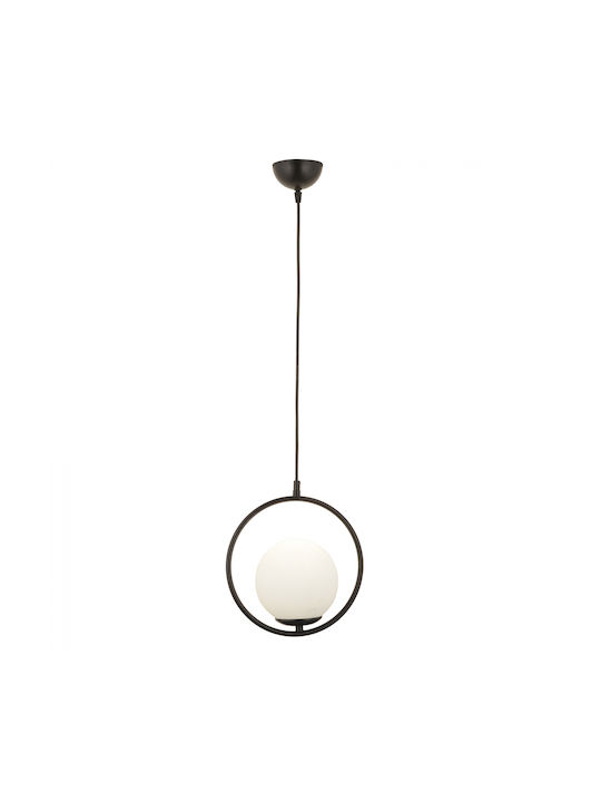 Freebox Pendant Light Ball for Socket E27 Black 25x74cm