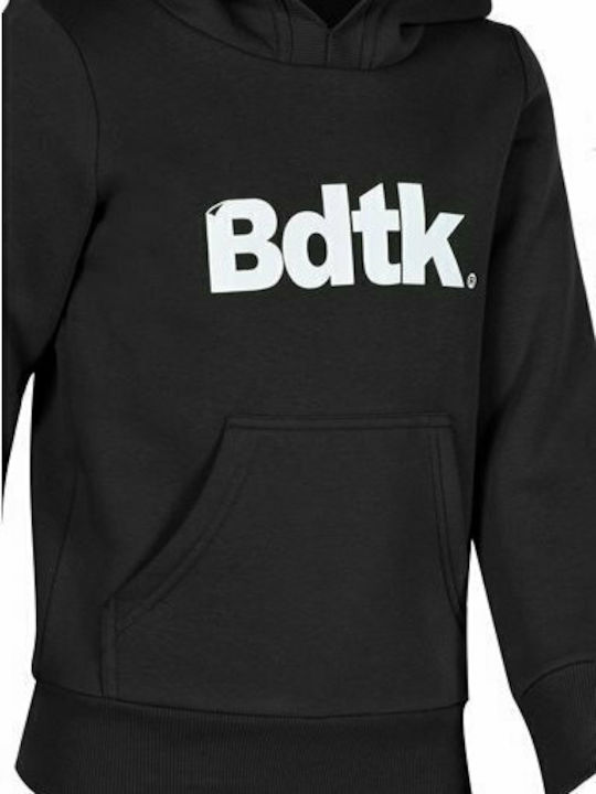 Kids Sweatshirt with Hood and Pockets Black
