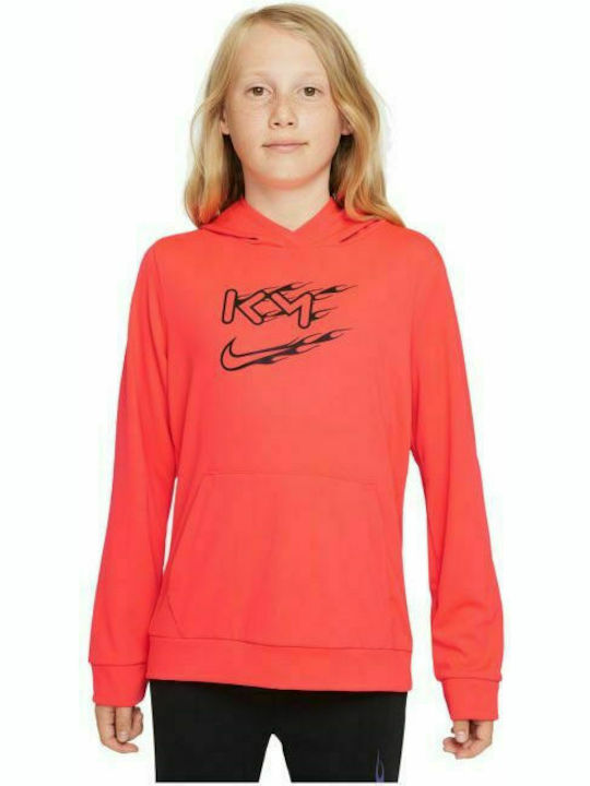 Nike Kids Sweatshirt with Hood and Pockets Orange