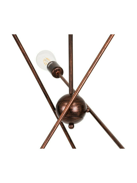 GloboStar Zane Pendant Light Copper Rail for 6 Bulbs E27 71x15x100cm