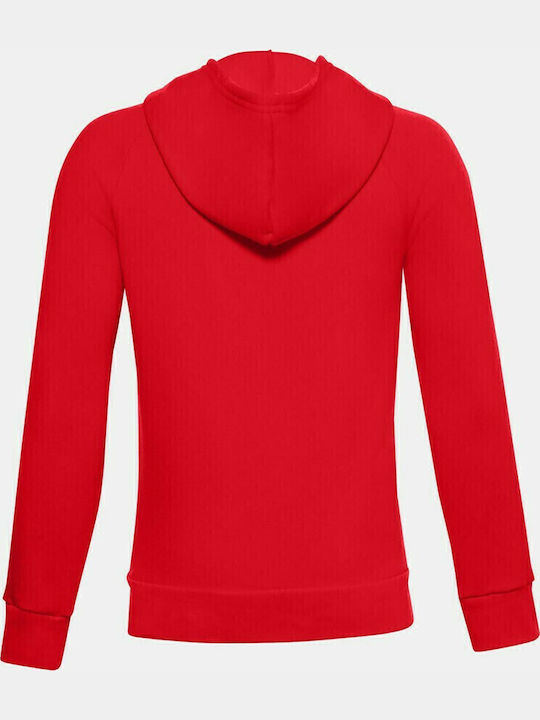 Fleece Kids Sweatshirt with Hood and Pockets Red Rival