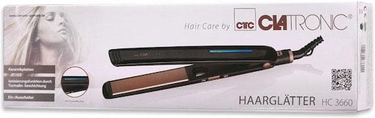Clatronic HC 3660 Mini Placă de Îndreptat Părul cu Plăci Ceramice Ionic 33W