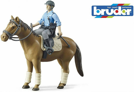 Bruder Miniature Toy Mounted Police Officer for 4+ Years Old 16.99cm (Various Designs/Assortments of Designs) 1pc