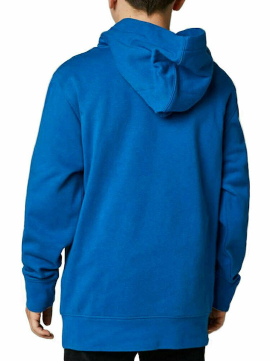 Fleece Παιδικό Φούτερ με Κουκούλα και Τσέπες Μπλε Youth