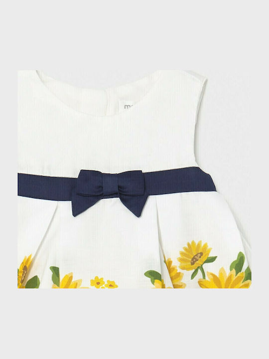 Mädchenkleid Ärmellos Set aus 2 Mit Slip Weiß