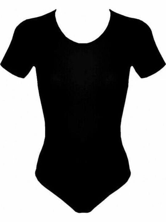 Lingerie Short Sleeve Bodysuit Slim Fit Black