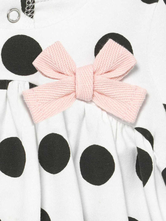 Children's Dress Sleeveless Polka Dot White