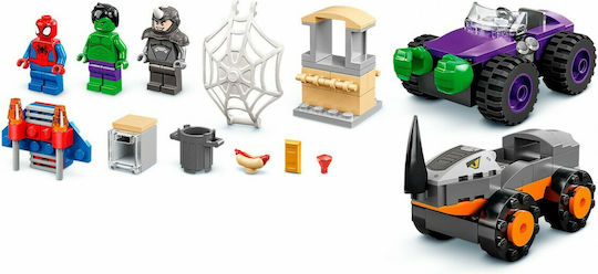 LEGO Spider-Man Hulk vs. Rhino Truck Showdown για 4+ Ετών