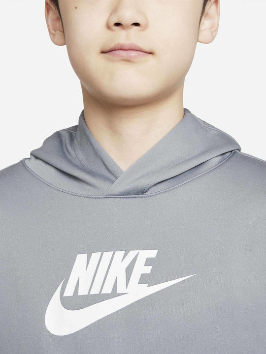 Παιδικό Φούτερ με Κουκούλα και Τσέπες Γκρι Sportswear