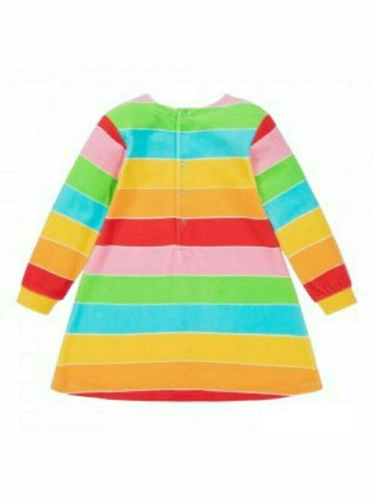 Agatha Ruiz De La Prada Mädchen Kleid Set mit Strumpfhose Gestreift Langärmelig Mehrfarbig