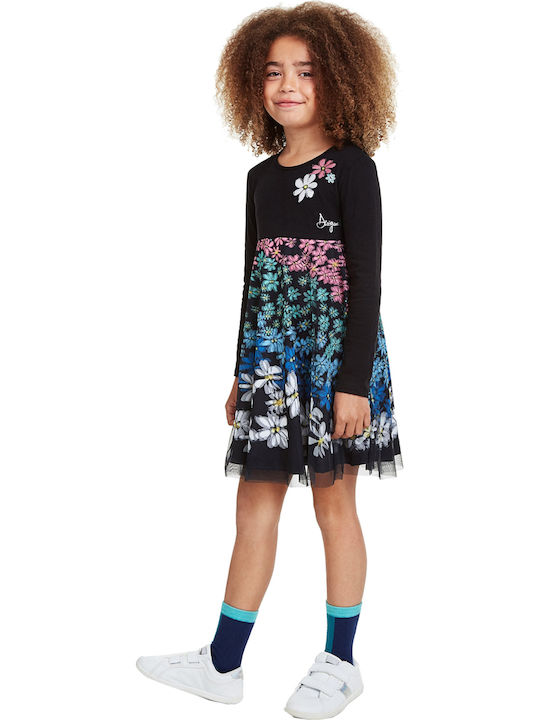 Desigual Kids Dress Long Sleeve Black