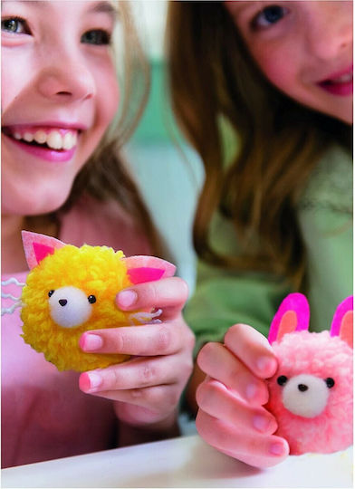 4M Stickerei Strickset Tiere Pom Pom für Kinder 5+ Jahre+ Jahre
