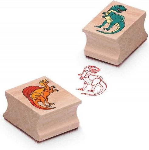 Melissa & Doug Σφραγίδες Ξύλινο Σετ Δεινόσαυροι για Παιδιά 4+ Ετών