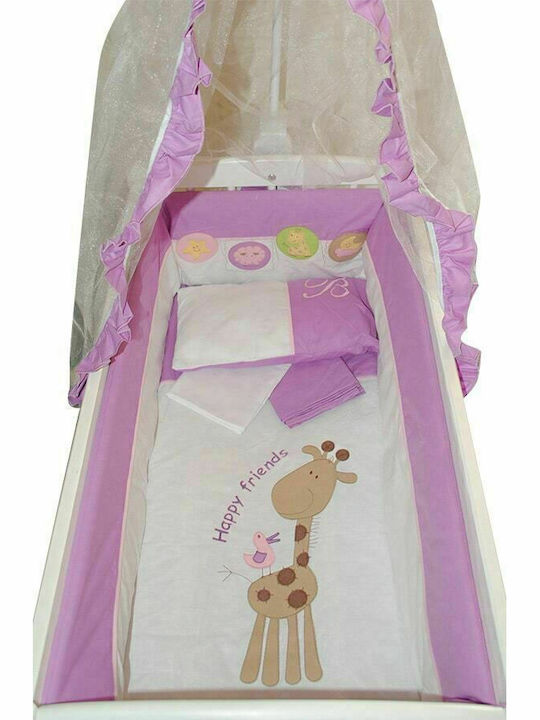 Beboulino Λίκνο Giraffe White με Στρώμα