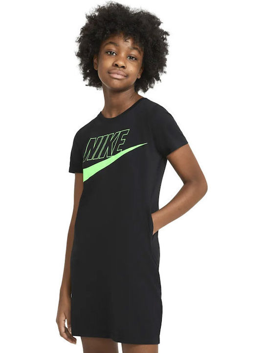 Sportswear Futura Children's Dress Short Sleeve Black