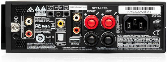 Nad D 3020 V2 Υβριδικός Ολοκληρωμένος Ενισχυτής Hi-Fi Stereo 30W/8Ω Μαύρος