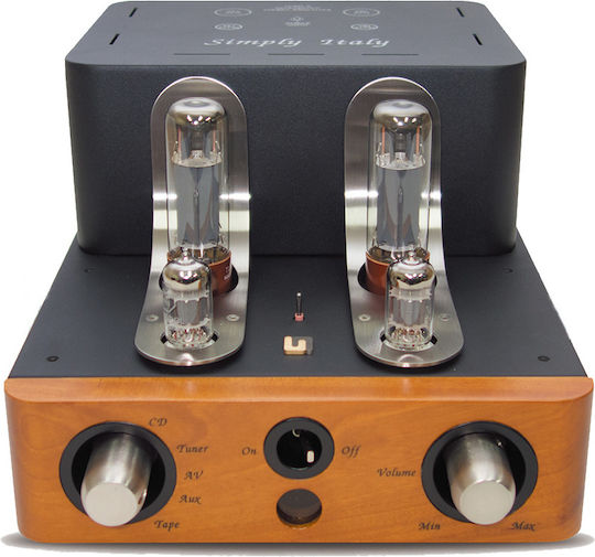 Unison Research Simply Italy Λαμπάτος Ολοκληρωμένος Ενισχυτής Hi-Fi Stereo Κερασιά / Μαύρος