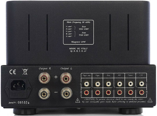 Unison Research Simply Italy Λαμπάτος Ολοκληρωμένος Ενισχυτής Hi-Fi Stereo Κερασιά / Μαύρος