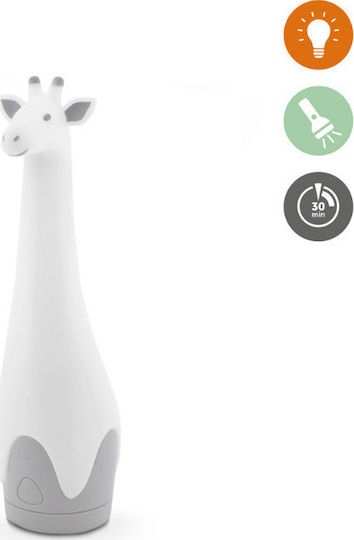 Zazu Kids Decorative Lamp Gina Giraffe with Color Changes White