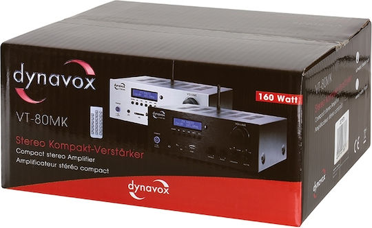 Dynavox VT-80 MK Ολοκληρωμένος Ενισχυτής Hi-Fi Stereo 160W/4Ω 207679 Ασημί