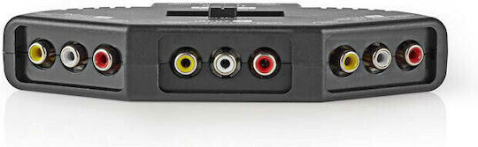 Nedis RCA female - 3x RCA female (VSWI2403BK)