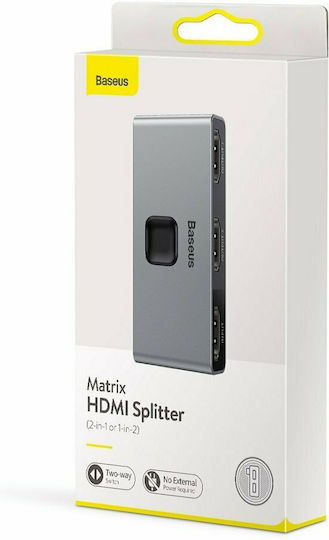 Baseus Matrix Two-Way HDMI 2x1 / 1x2 4K 30Hz HDMI Switch CAHUB-BC0G