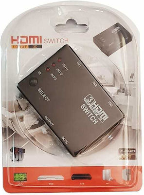 Powertech SLOT-020 UHD Amplifier 3 είσοδοι/1 έξοδος HDMI Switch