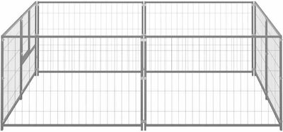 vidaXL Park für Hunde in Silber Farbe 200 x 200 x 70cm 4Quadratmeter 3082118