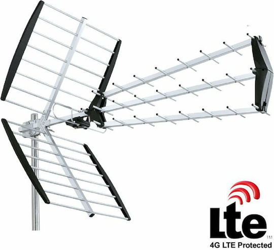 Konig ANT-UHF51L-KN Outdoor TV Antenna (Does not Require Power Supply) Black