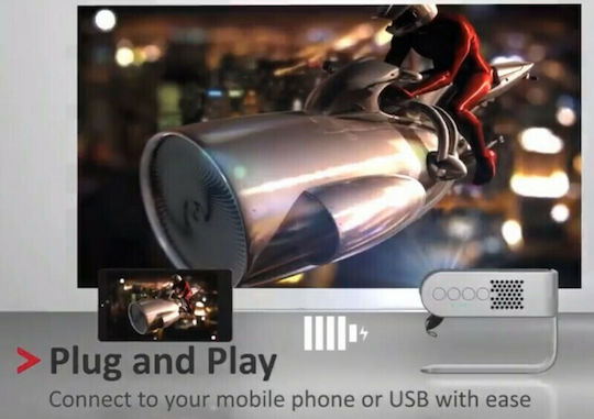 Viewsonic M1+ Mini 3D Projector DLP Λάμπας LED με Wi-Fi και Ενσωματωμένα Ηχεία