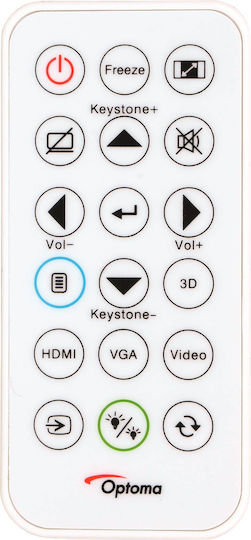 Optoma EH334 3D Проектор DLP Full HD Обикновена лампа с вградени високоговорители Бял