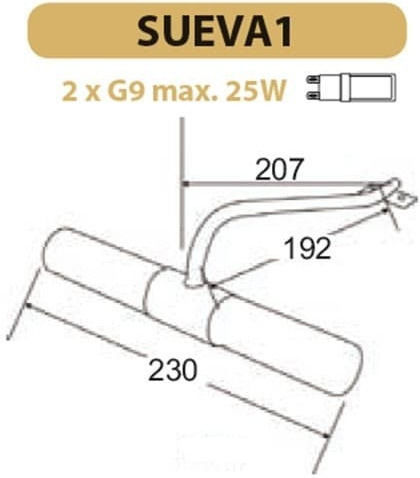 Aca Modern Lumină de Perete cu Soclu G9 Argintiu 22cm