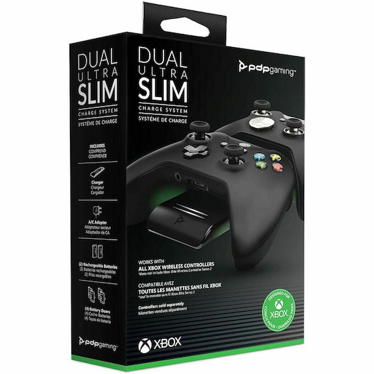 PDP Dual Ultra Slim Charge system Βάση Φόρτισης για 2 χειριστήρια Xbox Series X/S Μαύρη 049-009-EU