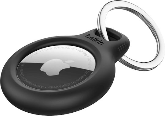 Belkin Secure Holder Keyring Θήκη Μπρελόκ Σιλικόνης για AirTag σε Μαύρο χρώμα