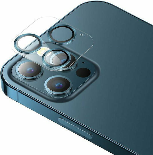 Joyroom Protector Shining Series Προστασία Κάμερας Tempered Glass Κόκκινο για το iPhone 12 mini