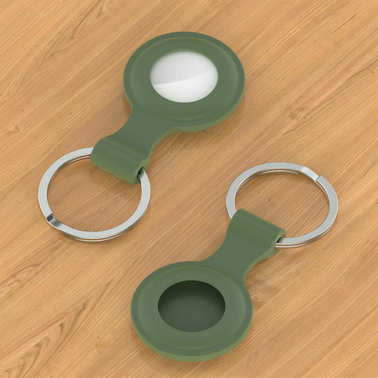 Tech-Protect Icon Θήκη Μπρελόκ Σιλικόνης για AirTag Army Green
