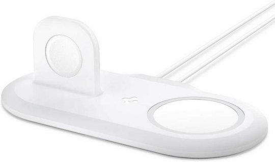 Spigen Magfit Pad Duo Charger Stand Λευκό