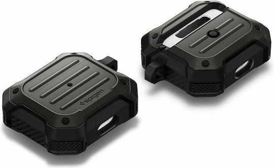 Spigen Tough Armor Silicone Case with Keychain Gunmetal for Apple AirPods 3