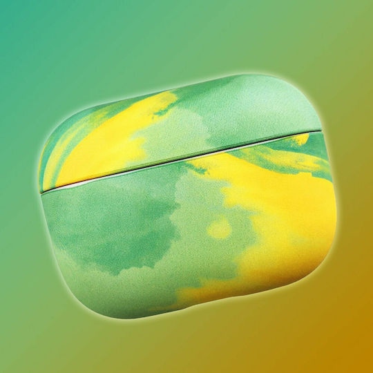 Hurtel Watercolor Colorful Hülle Silikon in Gelb Farbe für Apple AirPods Pro